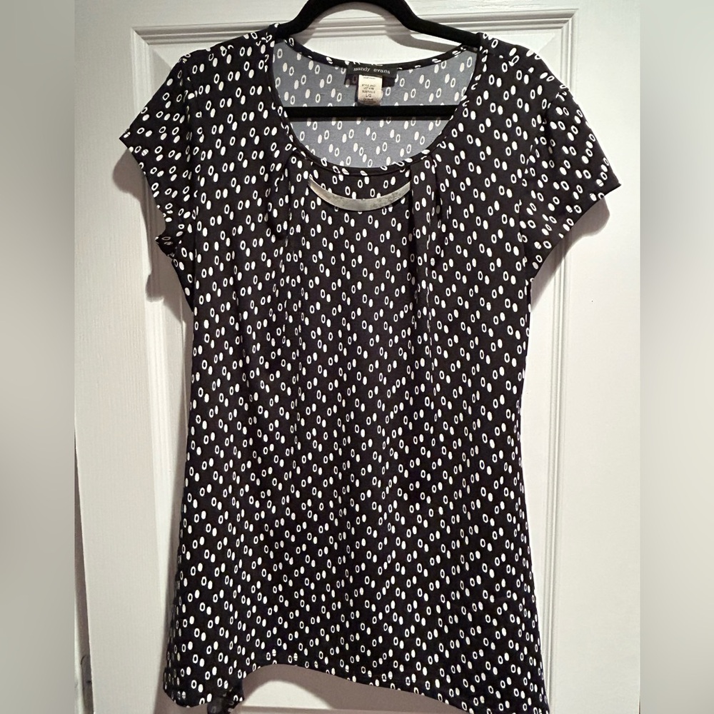Mandy Evans Black And White Patterned Women's Top… - image 1